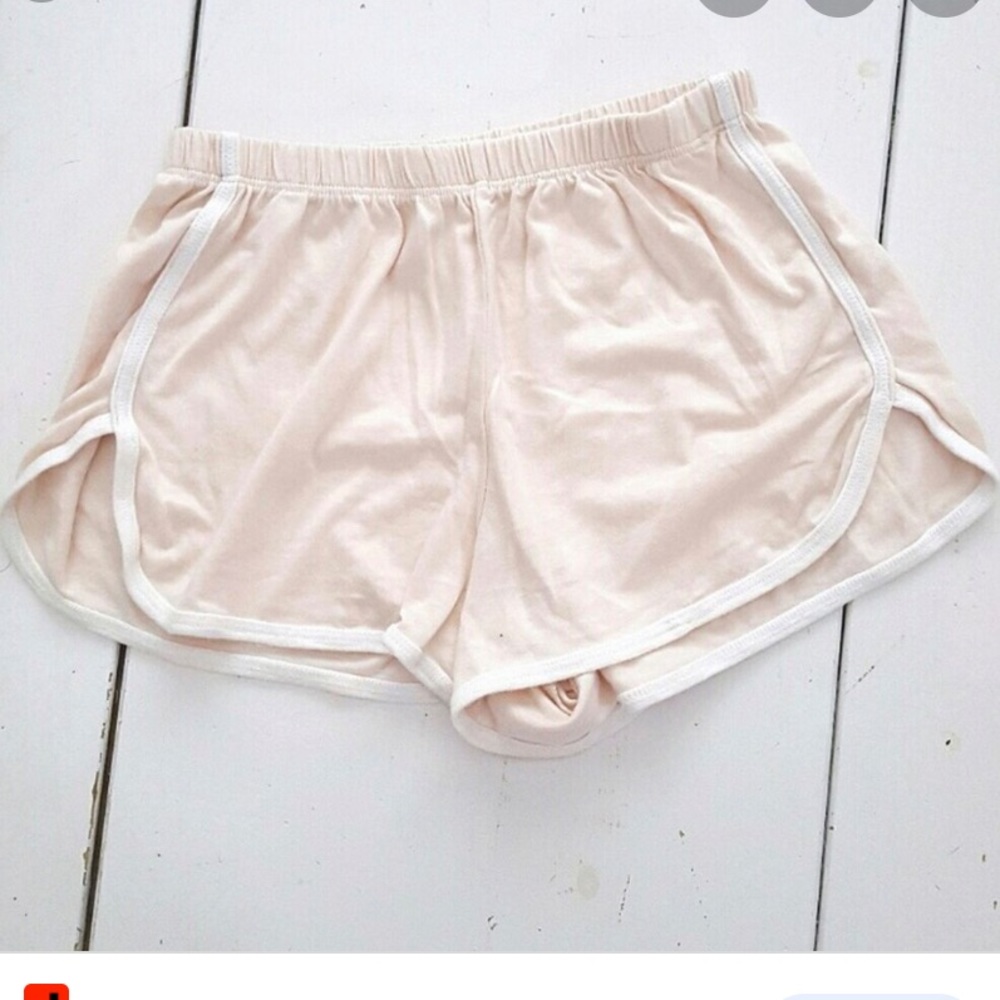 brandy melville light pink pajama shorts